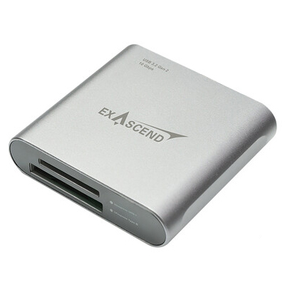 کارت ریدر CF Type B/SD اکساسند Exascend CFexpress Type B / SD Express Card Reader